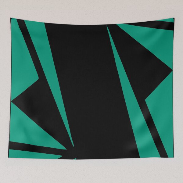 Item preview, Abstract art deco pattern green black designed and sold by aapshop.