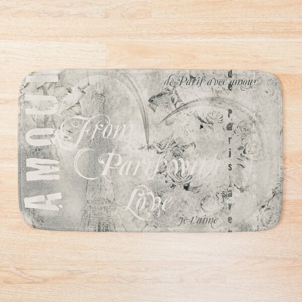 Item preview, From Paris With Love Shabby Chic Collage silver gray  designed and sold by GittaG74.