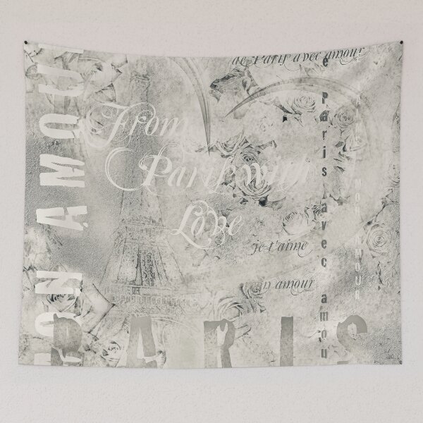 Item preview, From Paris With Love Shabby Chic Collage silver gray  designed and sold by GittaG74.