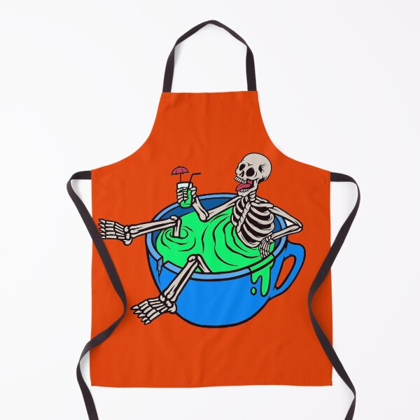 Item preview, Skeleton Cartoon Drinking (Coffee) Sitting in a Mug Art designed and sold by Now-Thats-Crazy.