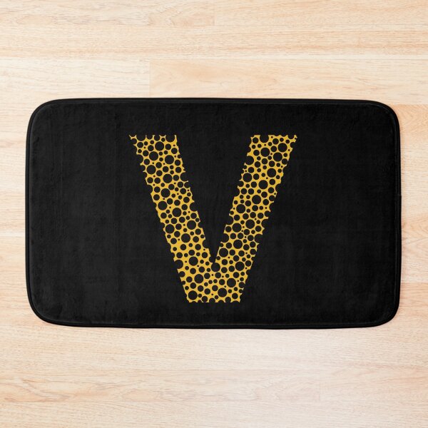 Item preview, Black polka dots on yellow monogram designed and sold by avion-en-papier.