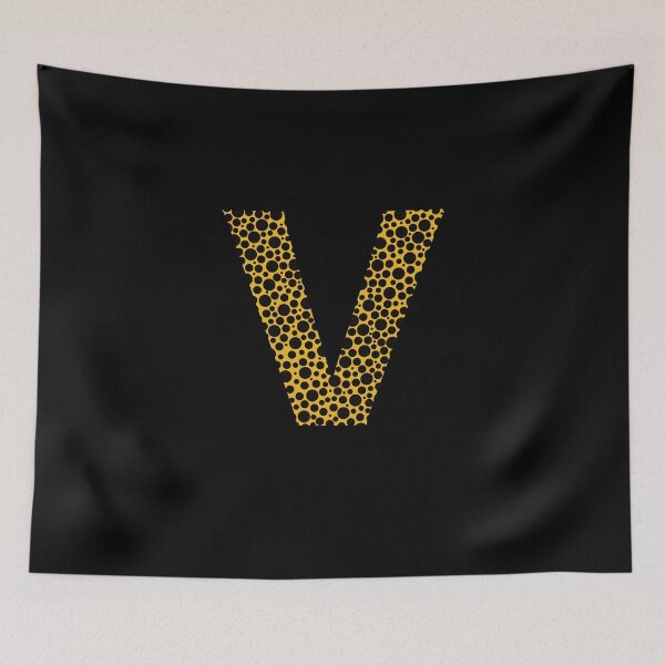 Item preview, Black polka dots on yellow monogram designed and sold by avion-en-papier.