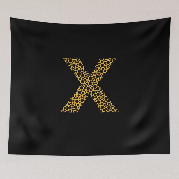 Item preview, Black polka dots on yellow monogram designed and sold by avion-en-papier.