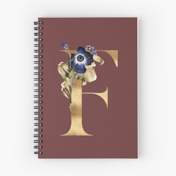 Item preview, Initial F in Gold with Corn Stalks, and Purple Flowers designed and sold by smnessen.