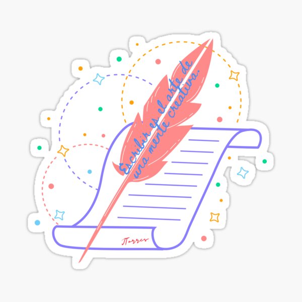 Writing is Art Sticker