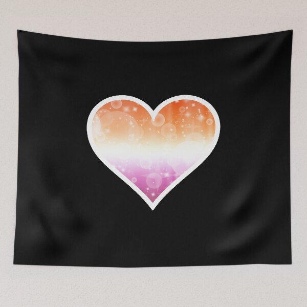 Item preview, Lesbian Pride Sparkle Heart designed and sold by Bumblefuzzies.