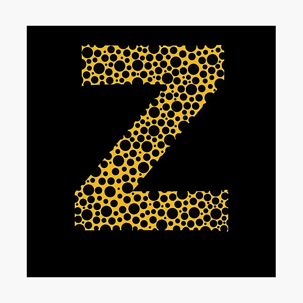 Item preview, Black polka dots on yellow monogram designed and sold by avion-en-papier.