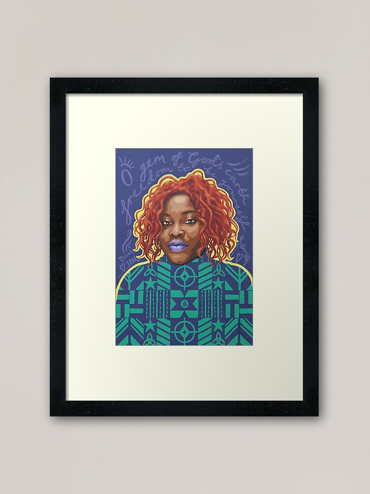 Alternate view of O Gem - AFRIOM Portraits Framed Art Print
