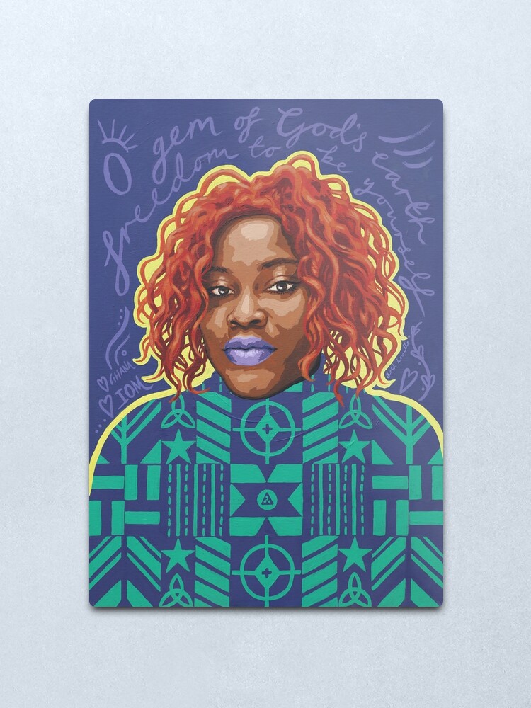 Alternate view of O Gem - AFRIOM Portraits Metal Print