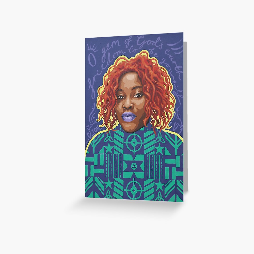 O Gem - AFRIOM Portraits Greeting Card