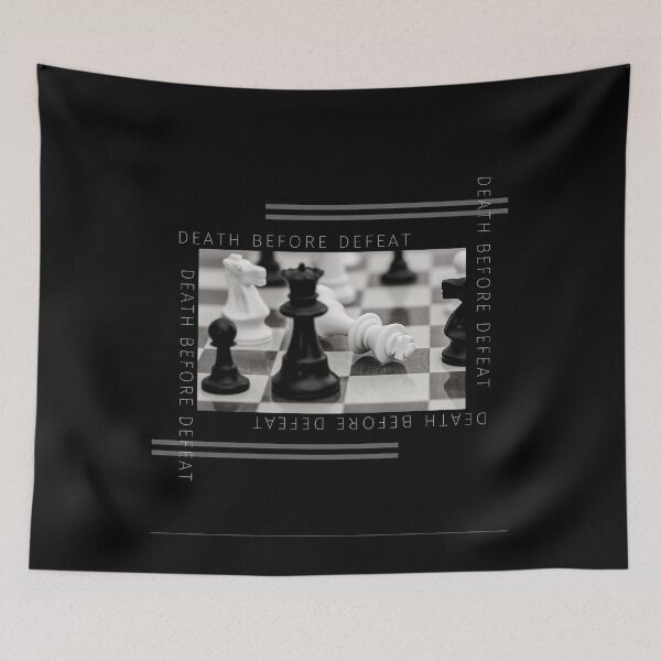 Item preview, Death Before Defeat Checkmate Chess designed and sold by Michael Schmidt.