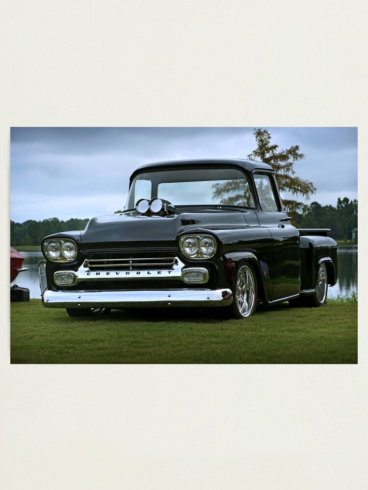 1958 chevy apache pickup photographic print by mal photography redbubble redbubble