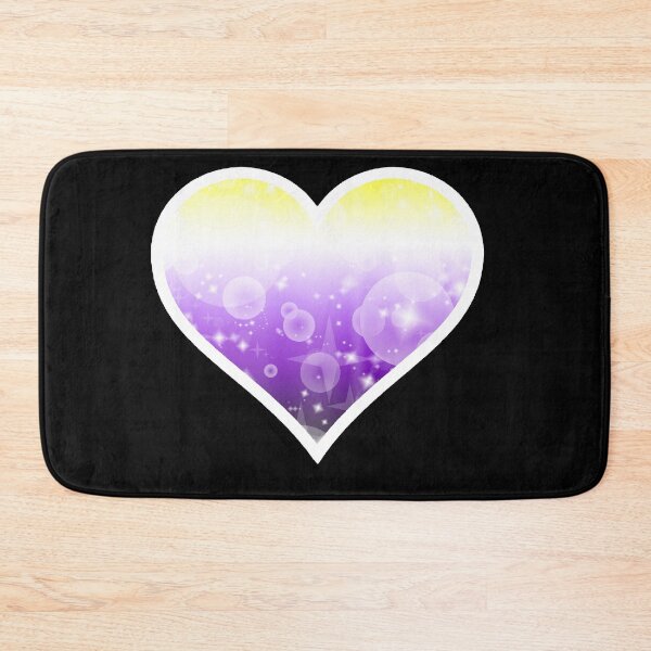 Item preview, Non Binary Pride Sparkle Heart designed and sold by Bumblefuzzies.