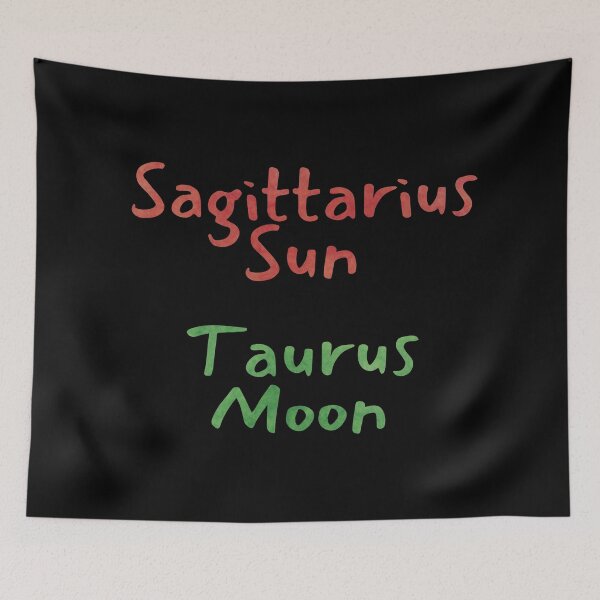 Item preview, Sagittarius Sun Taurus Moon Text designed and sold by leomooncreates.