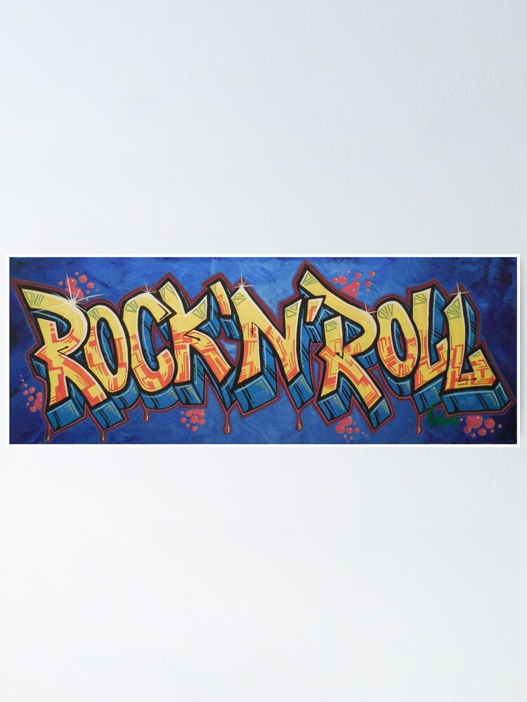 Rock and roll graffiti | Poster