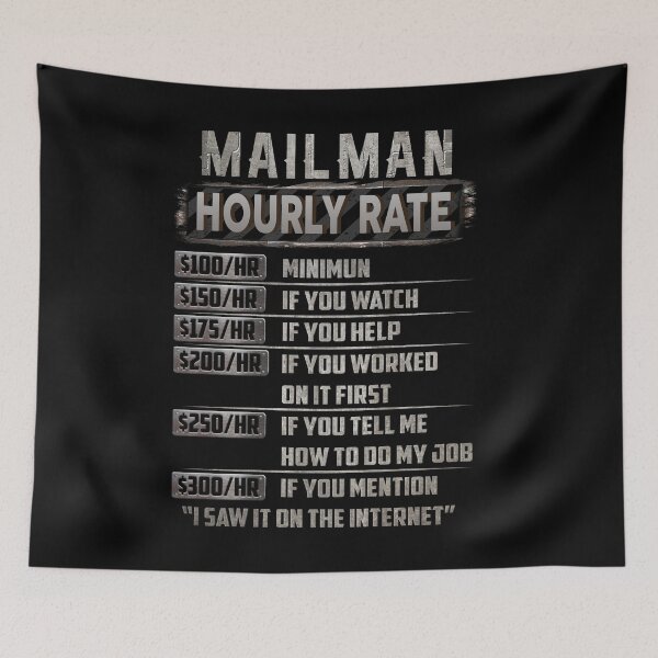 Item preview, Mailman hourly rate designed and sold by princegiri.