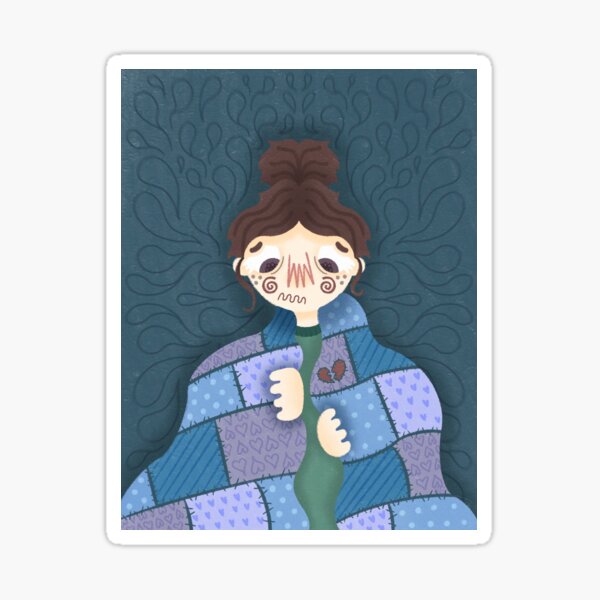 "Blanket of Ghosts" Sticker for Sale by HeyGoldfinger Redbubble