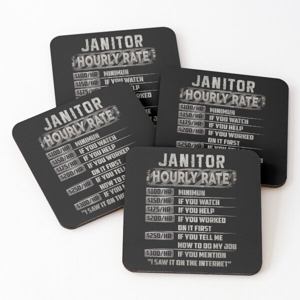 Item preview, Janitor hourly rate designed and sold by princegiri.