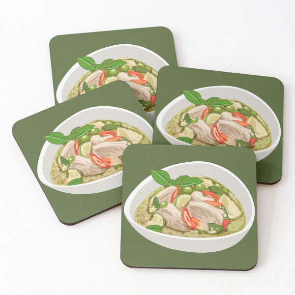 Item preview, Bowl of Spicy Thai Green Chicken Curry designed and sold by Alicia Chee.