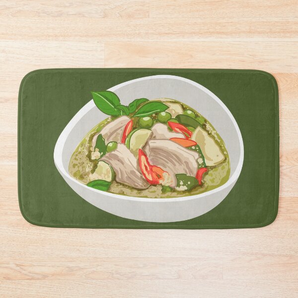 Item preview, Bowl of Spicy Thai Green Chicken Curry designed and sold by Alicia Chee.