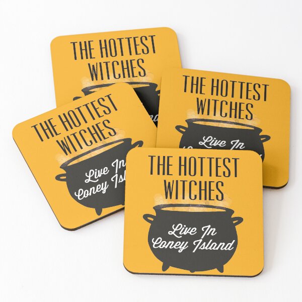 Item preview, The Hottest Witches Live in Coney Island Halloween Quote designed and sold by AMSonArt.