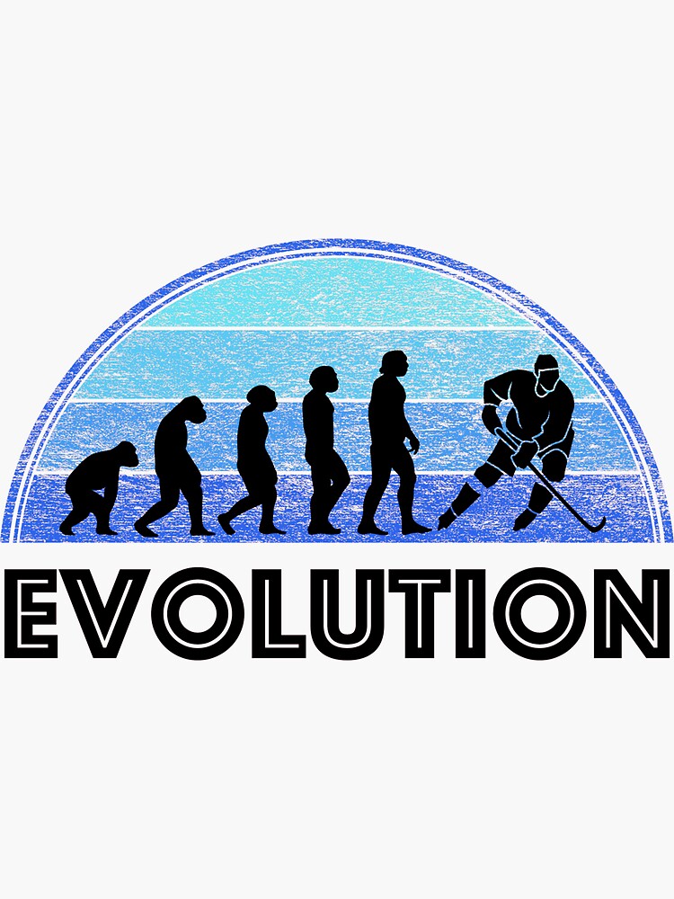 "ice hockey evolution " Sticker for Sale by pirminio Redbubble