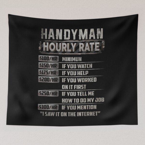 Item preview, Handyman hourly rate designed and sold by princegiri.