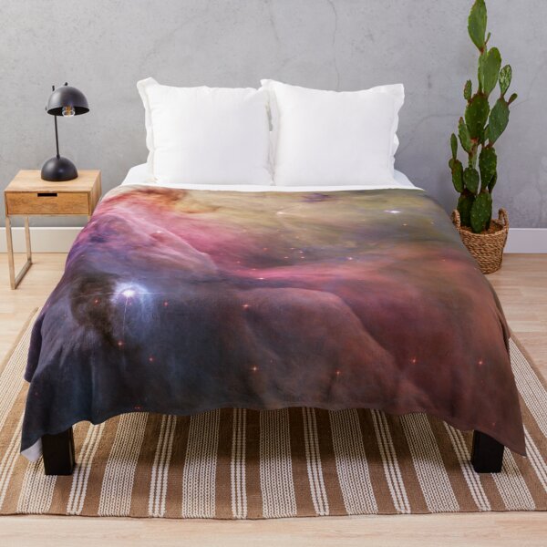 Item preview,  Mauve, golden, pink, bright, galaxy shiny sky glitter space view bestseller Throw blanket  designed and sold by August-E.