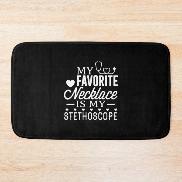 Item preview, My Favorite Necklace Is My Stethoscope (White) designed and sold by quoteedesigns.