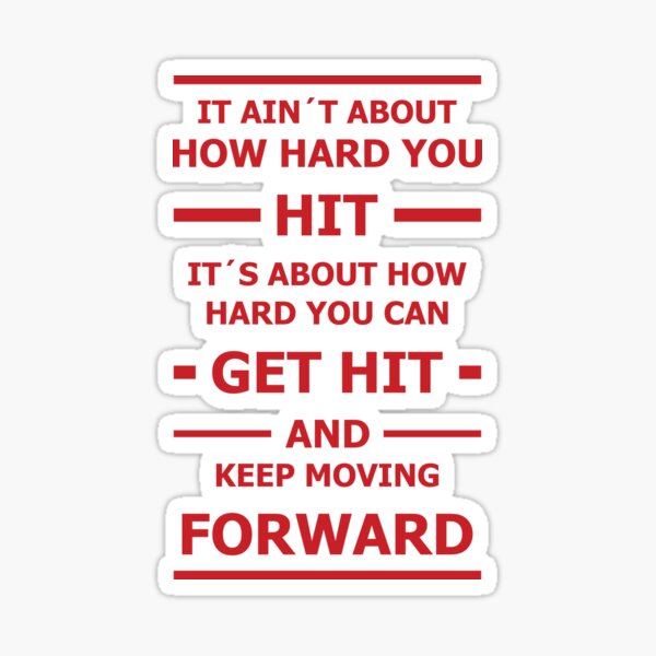 Citation de Rocky Balboa. Citation de boxe. Citation de films Sticker