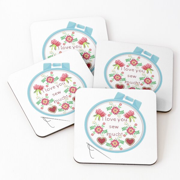Item preview, I Love You Sew Much Embroidery Hoop! designed and sold by Mamalia.
