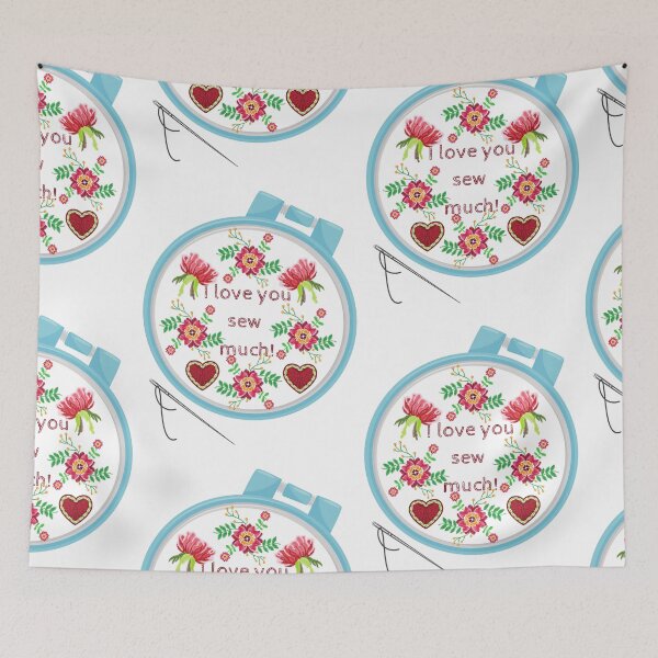 Item preview, I Love You Sew Much Embroidery Hoop! designed and sold by Mamalia.