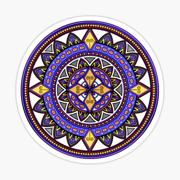 Purple and Gold Mandala Sticker