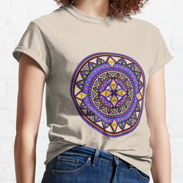 Purple and Gold Mandala Classic T-Shirt