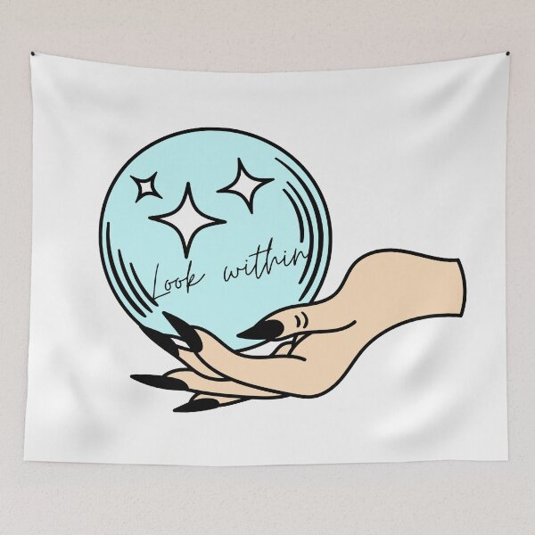 Item preview, Female Empowering Pastel Blue Crystal Ball Slogan  designed and sold by Dani Mullins.