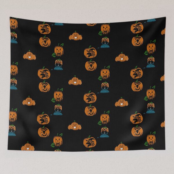 Item preview, Orange Scary Halloween Pumpkins designed and sold by Fashimation20.