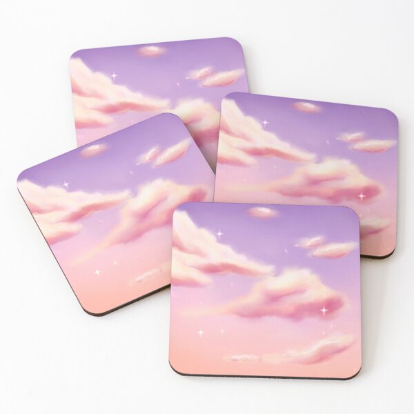 Item preview, soft sunset clouds with stars / sparkles designed and sold by Jenny Romeril.