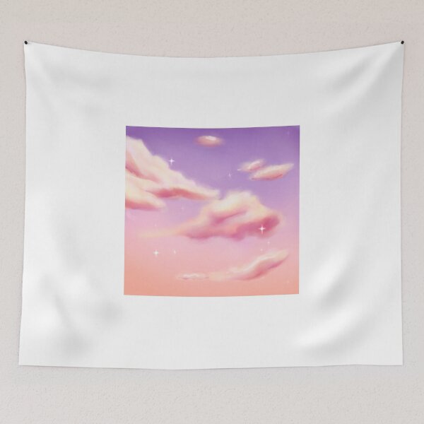 Item preview, soft sunset clouds with stars / sparkles designed and sold by Jenny Romeril.