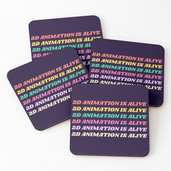 Item preview, 2D Animation Is Alive Colorful Rainbow Quote designed and sold by luchik-and-co.