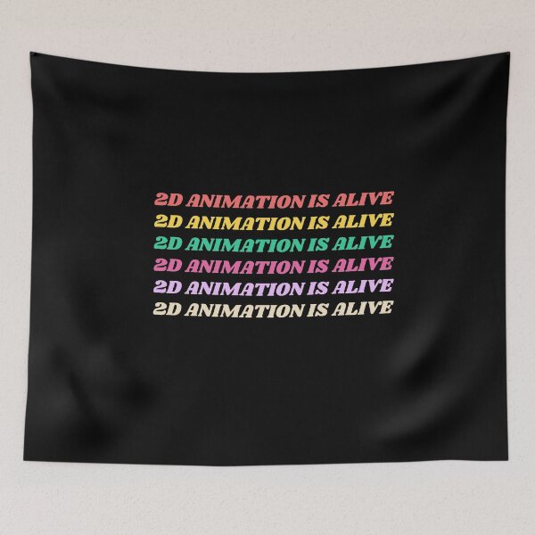 Item preview, 2D Animation Is Alive Colorful Rainbow Quote designed and sold by luchik-and-co.