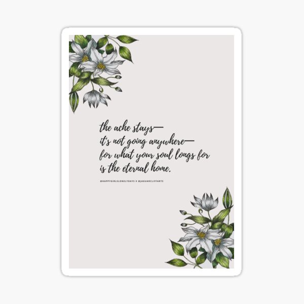 Longing for Home Poem Sticker