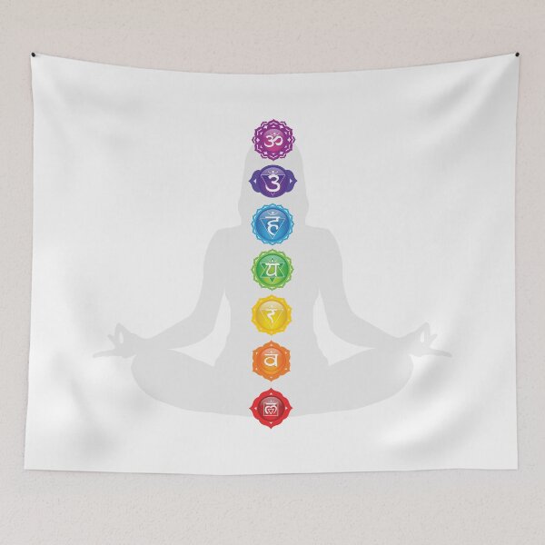 Item preview, 7 Chakra Woman Silhouette Art - 15 WBG designed and sold by chakraplaza.