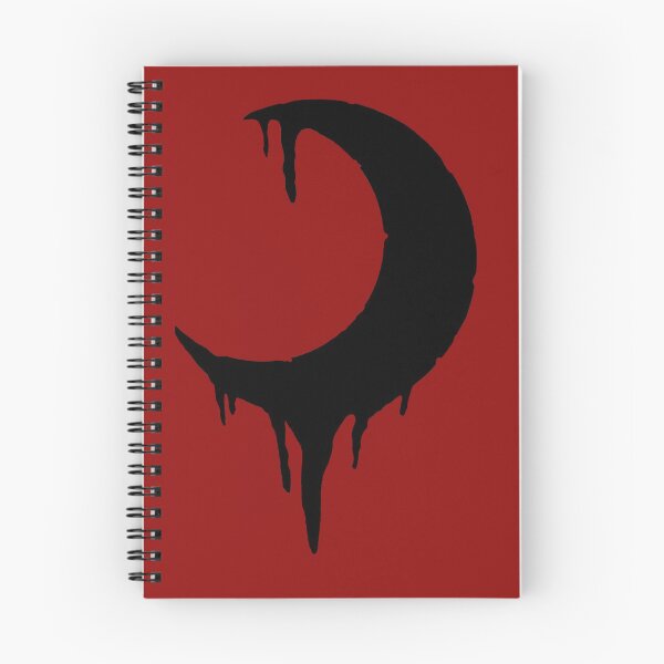 Item preview, Moon dripping black with red designed and sold by tada-leipzig.