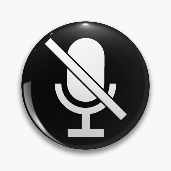 Item preview, Mute icon on black designed and sold by LeenDesign.