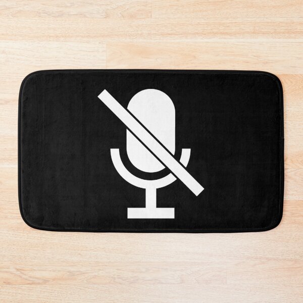 Item preview, Mute icon on black designed and sold by LeenDesign.