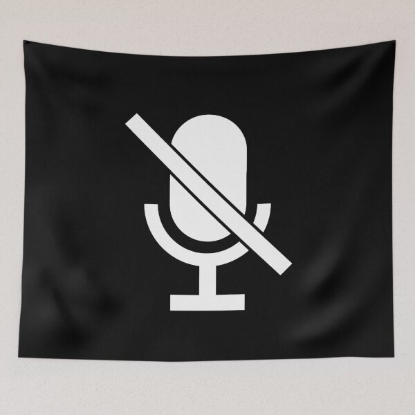 Item preview, Mute icon on black designed and sold by LeenDesign.
