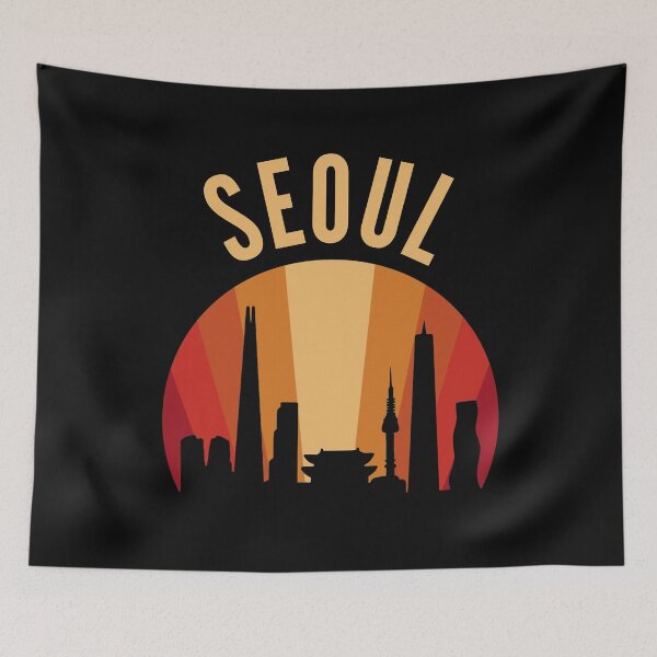 Item preview, Orange Sunset Simple Seoul Skyline designed and sold by Skinpedia.