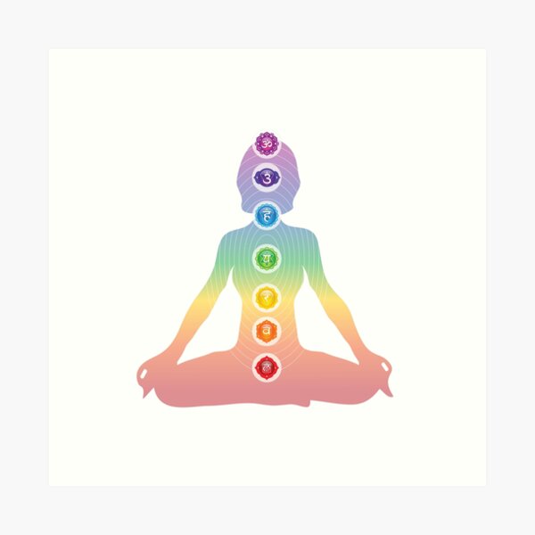 Item preview, 7 Chakra Woman Silhouette Art - 38 WBG designed and sold by chakraplaza.