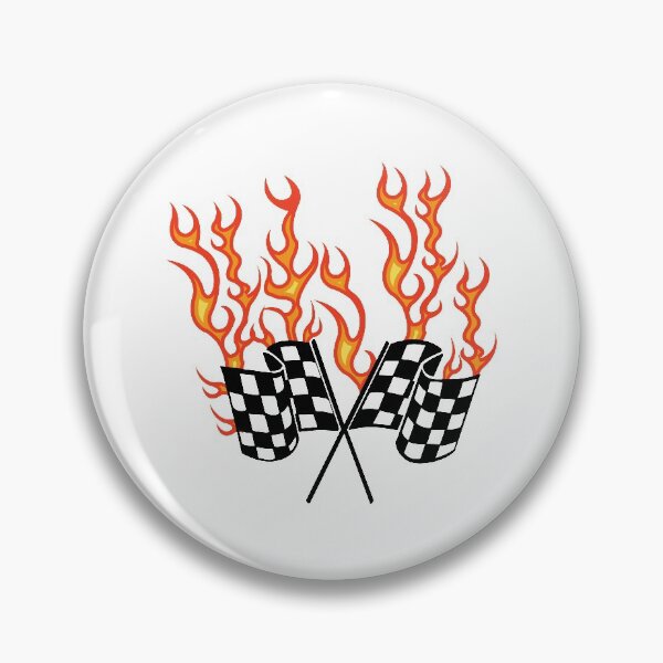 Item preview, Racing flag with flames designed and sold by PepaAnaRB.