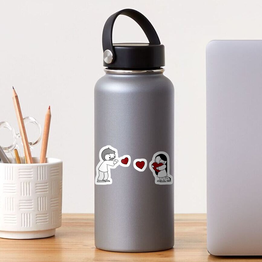 Hearts Throw Sticker